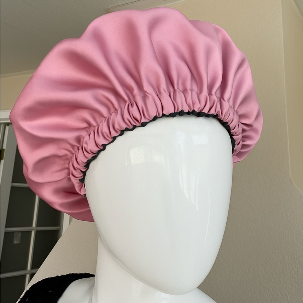 Pink Satin Bonnet